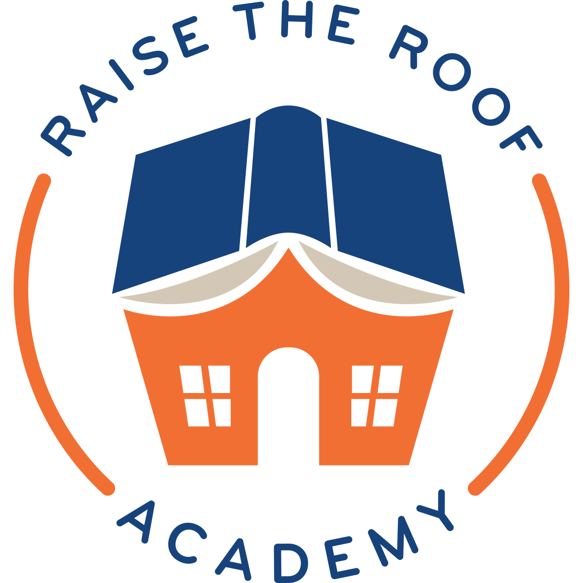 Logo for Raise the Roof Academy, with its U.S. base in Nashville, TN. The school operates in Uganda.